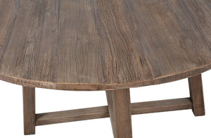Table à manger ronde en bois de manguier massif de style scandinave, table à manger ronde en bois d'orme pour ferme et villa - Product Image 3