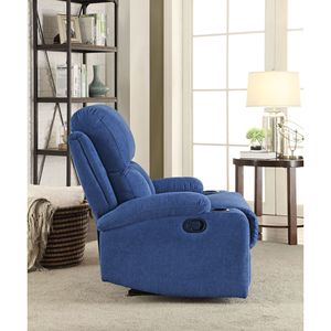 Poltrona blu con portabicchieri comodi posti a sedere con comodo accessorio - Product Image 3