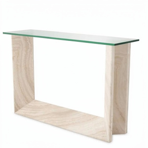 New Italian Modern Design Tempered Glass <b>Console</b> <b>Table</b> Legs <b>Marble</b> <b>Console</b> <b>Table</b> Sustainable Feature - Product Image 1