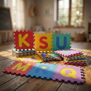 OEM/ODM Tapete de Juego Unisex, Tapetes de Rompecabezas de 42 x 42 cm, Juguete Educativo, Espuma de Vietnam para Bebés, Grosor de 9-10 mm - Product Image 1