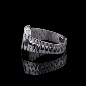 41mm Full White VVS Moissanite Diamond <b>Set</b> Bezel Stainless Steel <b>Watch</b> Blue Face Dial Antique Fashion Mechanical Movement <b>Watch</b> - Product Image 4