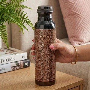 Botella de Cobre para Cerveza con Diseño Clásico Grabado en Relieve, Acabado Brillante, a Prueba de Fugas, Apta para Alimentos, Gran Capacidad - Product Image 5