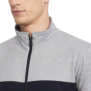 Survêtement homme color block avec veste zippée et poches latérales et pantalon assorti – Gris, Rouge, Noir – Style sportif pour l'automne - Product Image 4