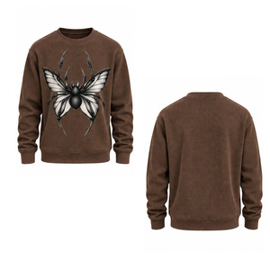 Sudadera de punto gofrado para hombre, cuello redondo térmico, manga larga, estilo casual, ropa de calle de invierno, venta al por mayor, ropa de moda personalizada - Product Image 4