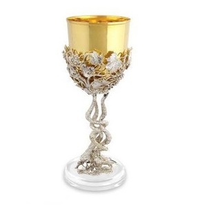 Traditional Metal Chalice And Ciborium <b>Set</b> For Sacred Worship Ceremonies With Decorative Religious Engraving And Fine Finish - Product Image 1