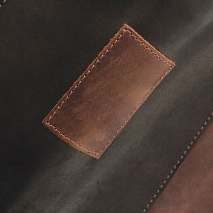 Custom Vintage Dark Brown Genuine Leather Thermal Use <b>Work</b> Wear Top Best Selling High Quality Sleeveless Bib <b>Apron</b> Daily Durable - Product Image 3