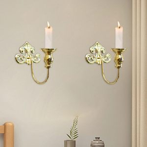 Support mural doré pour bougie, idéal pour la décoration de salon et les fêtes - Product Image 5