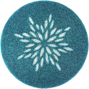 Set de table floral en perles de verre faites à la main pour la salle à manger, les mariages, les fêtes, la cuisine et la décoration intérieure - Product Image 1