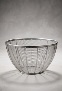 Panier de rangement en fil métallique argenté pour fruits, style minimaliste, bol à pain décoratif, support de cuisine – Vente en gros - Product Image 2
