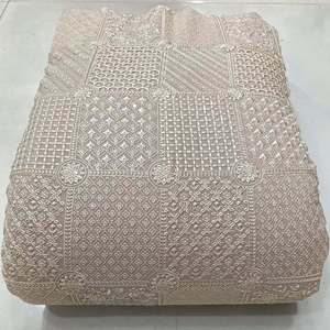 Tissu brodé SQ, tissu perlé, tissu de soie brodé, tissu de chiffon, tissu pour abaya, matière pour kaftan, vente en gros, export, vrac, USA - Product Image 5