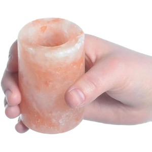 Vasos de chupito de sal rosa del Himalaya tallados a mano, artesanía en piedra natural para cócteles y eventos. - Product Image 1