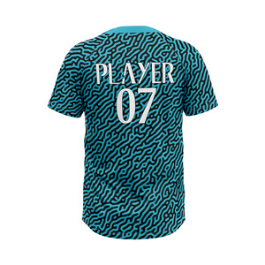 Maillots de baseball pour hommes personnalisés de haute qualité, impression par transfert thermique, matière polyester/coton, logos d'équipe personnalisés - Product Image 6