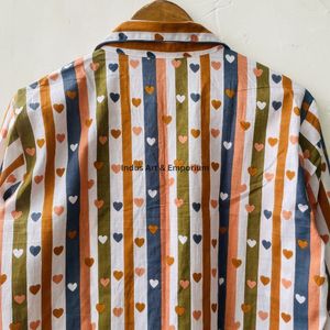New Arrival Women's 100% Cotton Indian Screen Printed <b>Pyjama</b> Night Set Quick Dry V-neck Long Sleeves Casual - Product Image 6