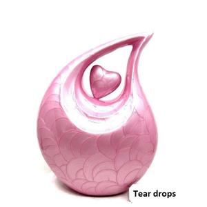 Aluminum Tear Drop Cremation Urn Memorial Ash Holder Featuring Decorative Secure Threaded Lid And Elegant Surface Finish - Product Image 5