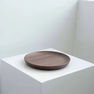 Kitchen Luxury Wood Round Walnut Wooden Dinner Plate for Serving - Product Image 2