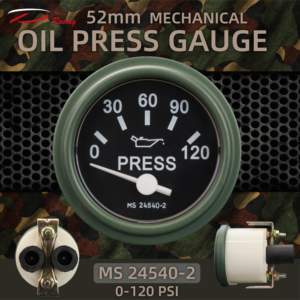 Jauge de presse mécanique MS24540-2 52mm 0-120PSI affichage pour HMMWV HUMVEE nouvelle condition camion et voiture presse mètre - Product Image 3