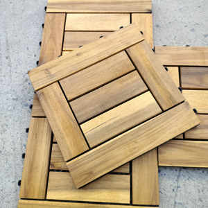 พื้นระเบียงไม้กระถินณรงค์ ขนาด 30 x 30 ซม. กันลื่น กันน้ำ ติดตั้งง่าย ตกแต่งสวน ระเบียงบ้าน สนามหลังบ้าน ทนทุกสภาพอากาศ - Product Image 4