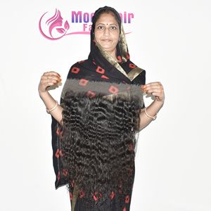 Produit Authentique de Qualité Supérieure Cheveux Naturels Indiens Remy HD Frontal Bouclés Doux et Soyeux Extensions à Trame Simple ou Double Faite à la Machine - Product Image 3