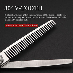 Ciseaux de coiffure 6'' en acier inoxydable JP, ensemble de ciseaux de barbier professionnels pour la coupe de cheveux, avec sac inclus - Product Image 6