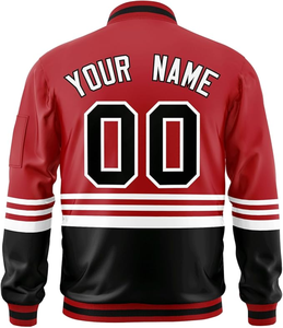 Chaquetas Varsity para Hombre, Chaqueta de Béisbol Universitaria para Chico con Mangas de Cuero Sintético, Personalizada al por Mayor - Product Image 3