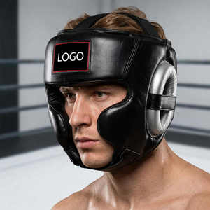 Protector Facial de Cuero Vacuno Personalizado de Primera Calidad, Visera Protectora para el Cabeza para Entrenamiento de MMA, Kickboxing, Karate, Taekwondo - Product Image 1