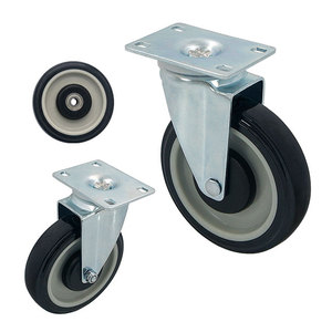 Table de cocktail CWD-514-BK avec roulettes de 5 pouces en TPU, pivotant à 360 degrés, capacité de 120 kg, personnalisable - Product Image 1