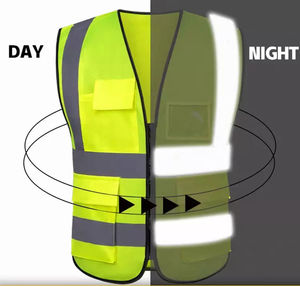 เสื้อกั๊กนิรภัยสำหรับผู้ชาย OEM 2026 โลโก้สั่งทำได้ทุกสี เสื้อกั๊กสะท้อนแสงสำหรับงานก่อสร้าง วิศวกร  มีหลายกระเป๋า - Product Image 6