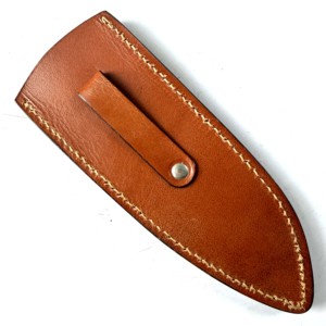 Funda de cuero pintada a mano de alta calidad, hecha en fábrica, para cuchillos de hoja fija. - Product Image 2