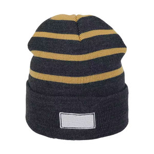 Hot Selling Unisex Winter Warm Beanies Custom 3D Embroidery Solid Skull Cap with Checked Style in Special Colors - Product Image 2