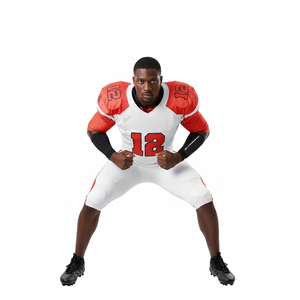 Uniforme de football américain unisexe de qualité supérieure, tendance, prix raisonnable, design personnalisé sublimé, ensemble 2 pièces, short - Product Image 4