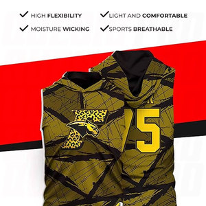 <b>Compression</b> Hooded 7v7 Custom Flag Football Jerseys High-performance <b>Compression</b> Sportswear Premium Sublimation Printing - Product Image 4