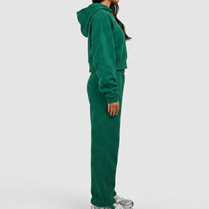 Nueva Llegada 2026 Conjunto de Sudadera con Capucha Verde para Mujer, Pantalones Deportivos Holgados de Manga Larga, Dos Piezas Casuales para Todas las Temporadas - Product Image 6