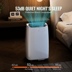 Condizionatore d'Aria Portatile da 12.000 BTU con Telecomando, Unità 3-in-1 per 550-700 Piedi Quadrati, Modalità Raffreddamento, Deumidificatore e Ventilatore, Spina AU/UK/US - Product Image 2