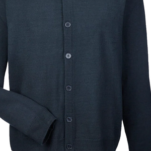 New Winter Design Men Black Cotton Knitted Cardigan Embroidered Fraternity Long Sleeve Casual Knitwear OEM Custom Wholesale - Product Image 3