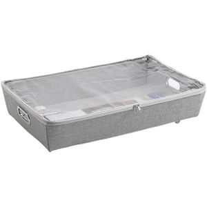 Organizadores de Almacenamiento Enrollables para Debajo de la Cama (Paquete de 2) - Cajas Plegables Ajustables con Cierre para Zapatos y Ropa, Color Gris - Product Image 2