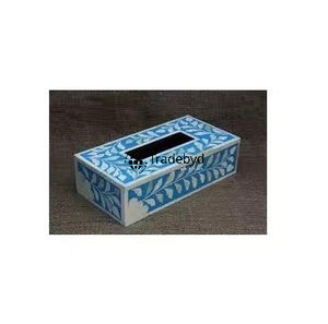 Elegante Caja y Soporte para Pañuelos con Incrustaciones de Hueso Hechas a Mano y Ecológicas, Decoración de Lujo para el Hogar, Tradebyd - Product Image 2