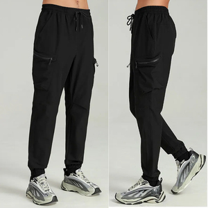Pantalones Deportivos Casuales para Hombre, Ligeros, de Cintura Media, Corte Recto, Fáciles de Poner, Tela Suave y Elástica, Cierre con Cordón - Product Image 6