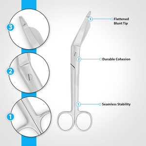 Ciseaux à pansements universels de qualité chirurgicale, ciseaux de traumatologie d'urgence médicale en acier inoxydable, fournisseur OEM - Product Image 1