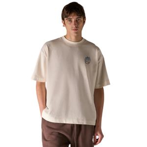T-shirt en coton surdimensionné pour homme, logo minimaliste sur la poitrine, streetwear, manches courtes, tee-shirt décontracté, mode, vente en gros, fabricant OEM - Product Image 1