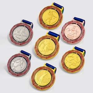Medallas Deportivas Personalizadas de Aleación de Latón y Zinc, Solubles en Agua, Tejidas a Mano, al por Mayor, Medallas de Oro y Plata con Cinta - Product Image 5