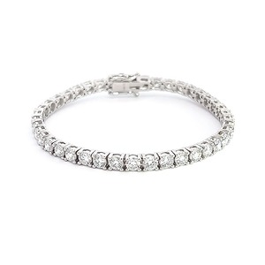 8.8CT Round Lab Grown Diamond Tennis Bracelet 9K White <b>Gold</b> Wholesale <b>Solid</b> <b>Gold</b> Fine Jewelry Manufacturer - Product Image 1