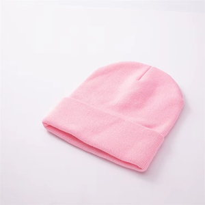 Bonnet unisexe en acrylique blanc, couleur unie, décontracté, tricoté pour l'hiver, 56-58 cm, tricoté à la machine, chaud et doux, pour adultes - Product Image 4