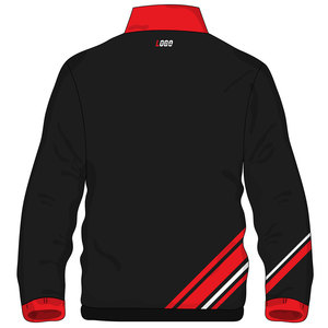 Veste de survêtement unisexe coupe-vent d'hiver personnalisée avec logo, respirante, imperméable, en polyester, col montant, fermeture éclair, à rayures et pois, vente en gros - Product Image 2