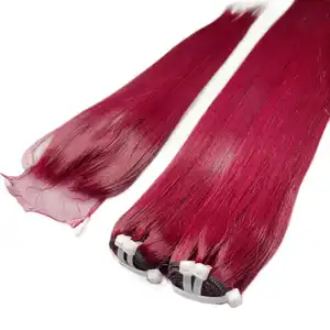曇り髪からの高度な染色技術 | 透明なレースクロージャーを備えた卸売ボーンストレート生の人間の髪の毛の束
