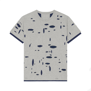 T-shirts pour hommes de haute qualité en tissu tricoté 100% coton, respirant, écologique, grande taille, effet usé, personnalisés, manches courtes, col rond - Product Image 1