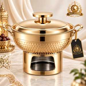 Luxury Stainless Steel Hotpot Chafing Dish <b>Food</b> <b>Warmer</b> Catering <b>Buffet</b> <b>Server</b> Pot Casserole Set For Hotel Restaurant Wholesale - Product Image 4