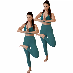 Conjuntos de yoga para mujer, ropa deportiva para correr, fitness y entrenamientos en casa, leggings de yoga de alta elasticidad y conjuntos de top corto a juego. - Product Image 4