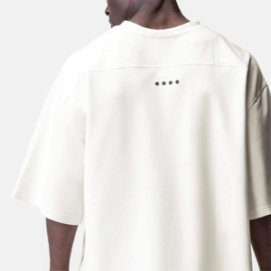 T-shirt de sport pour homme avec logo personnalisé, nouveau design, tissu en polyester/coton peigné, coupe ample et épaisse - Product Image 4