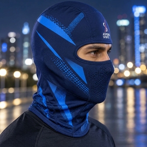 Cagoule d'hiver personnalisée respirante et légère en tissu extensible, ajustement confortable, couvre-tête complet pour sports de plein air - Product Image 4