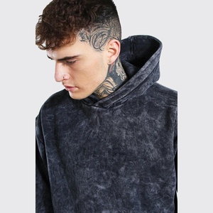 Vente en gros bloc de couleur vintage anti-rétrécissement respirant doux tech polaire hommes sweats à capuche et sweat à capuche décontracté imprimé bouffant - Product Image 3